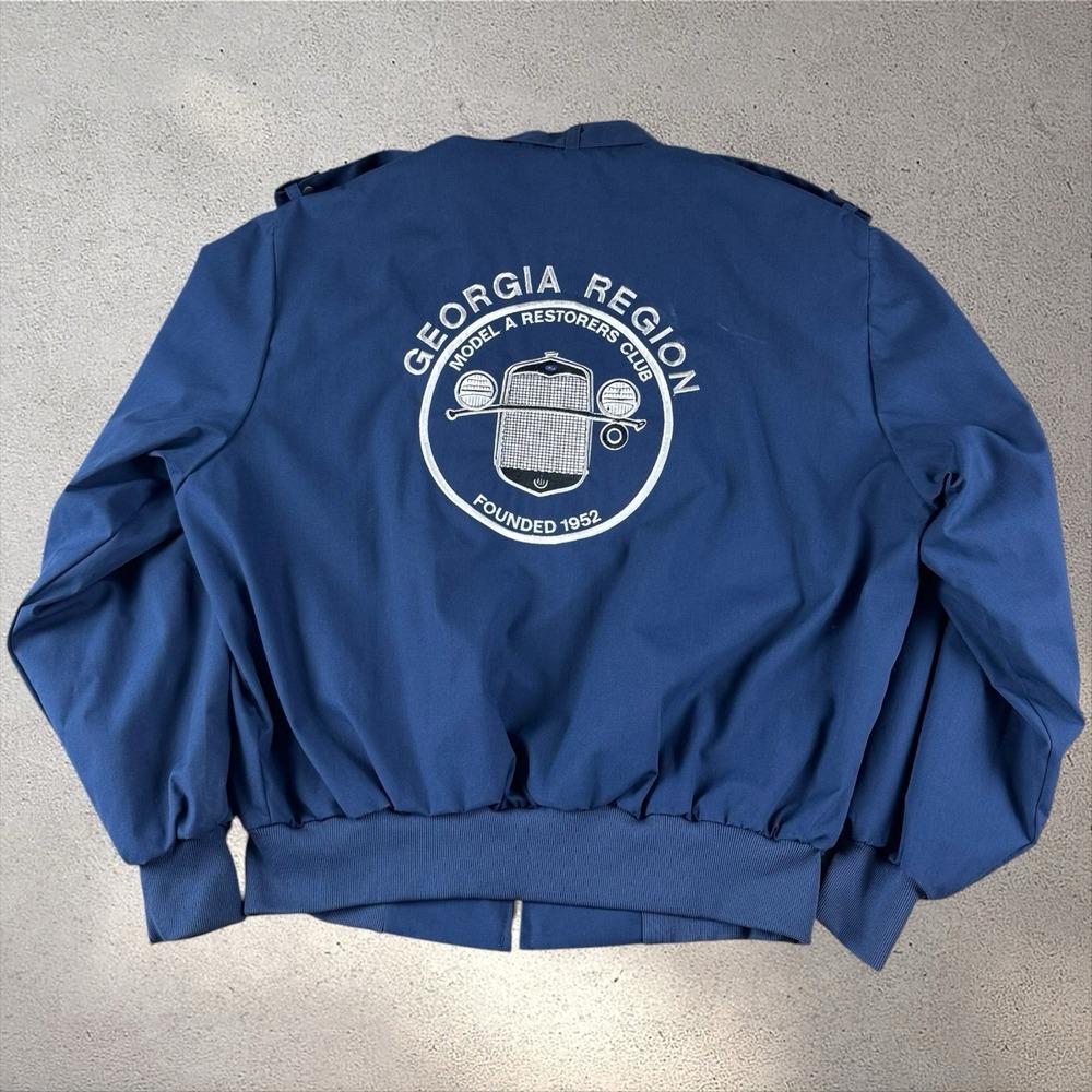 Vintage Georgia Model A Restorers Jacket XL Car Club USA 80s Embroidered